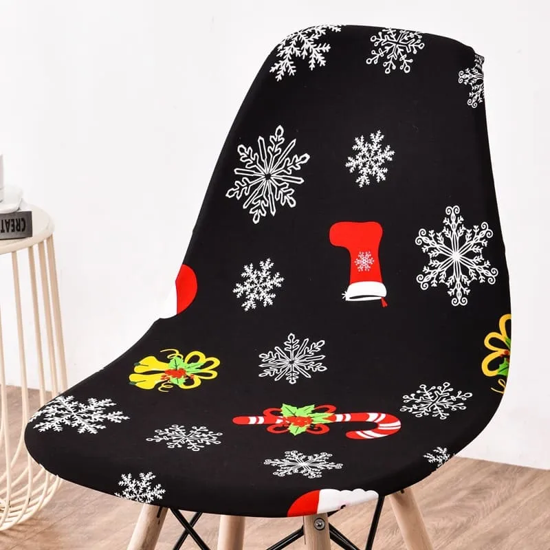 Housse chaise Scandinave Noël Noire