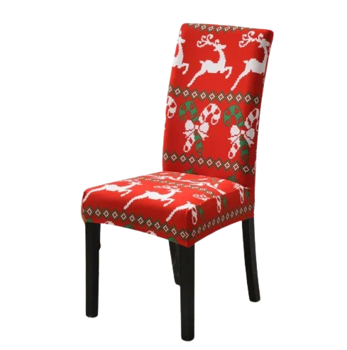 Housse de chaise Canne de Noël