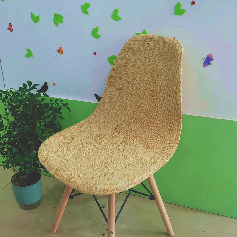 Housse chaise Scandinave Imprimé Beige