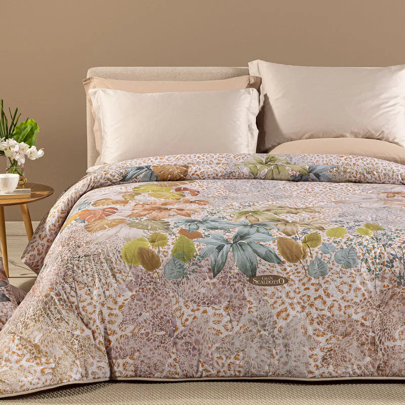 Plaid Gran scaldotto leopard garden in Cotone Pettinato 250 gr/mq