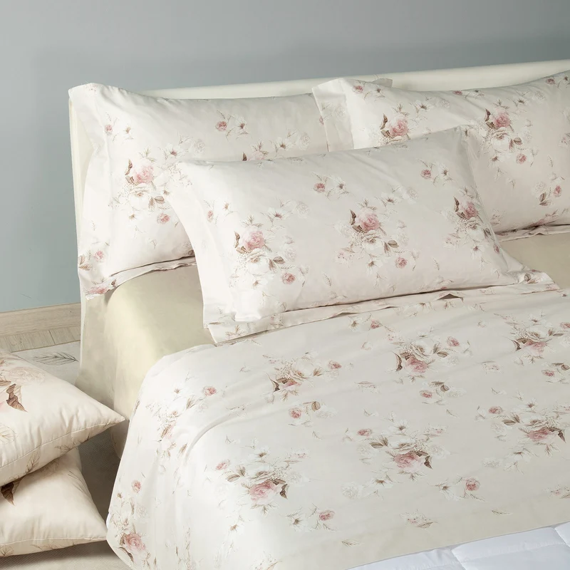 Completo Lenzuola emotions Floreale in Raso di cotone