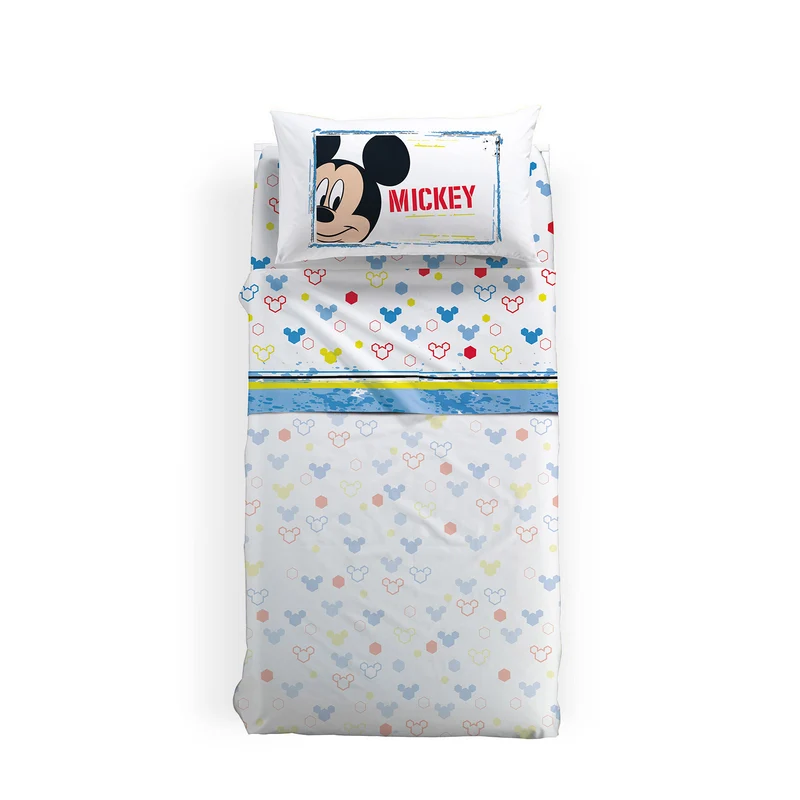 Completo Lenzuola in Cotone Mickey Avventura Cartoons Ragazzo