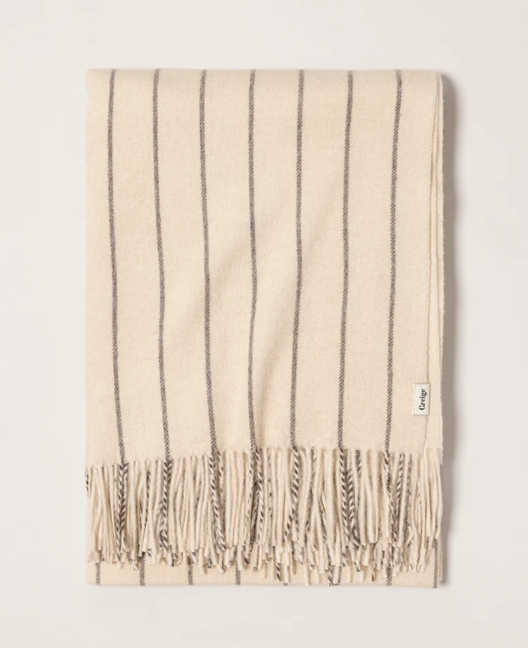 Plaid en Cachemire et Laine d'Agneau