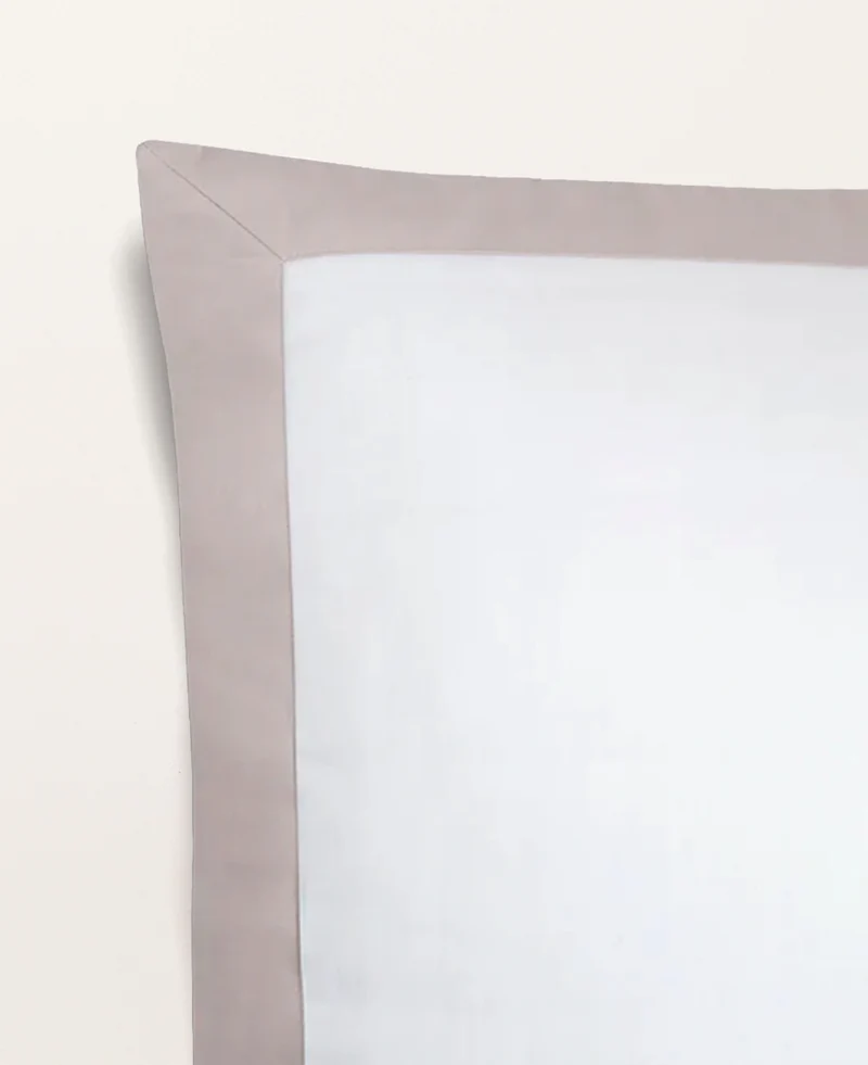 Set de 2 Taies d'Oreillers Satin Bicolore