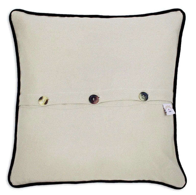 New Jersey Embroidered CatStudio State Pillow