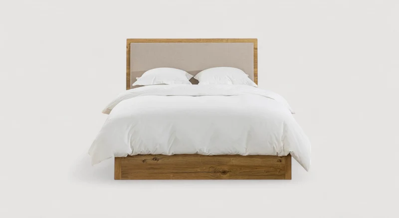 Tête de lit ALICE Bois Estepa / Indigo/5-Beige