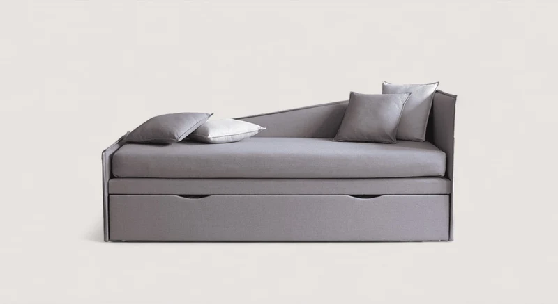Lit gigogne méridienne Iadera Grey / Manta Prisma/9502-Grey