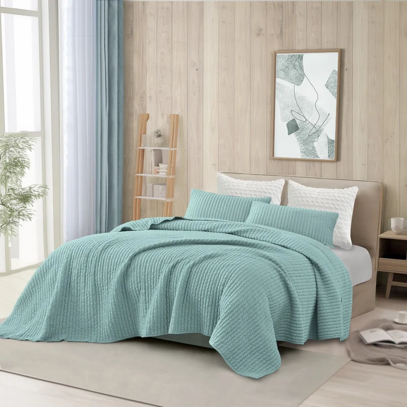 Wonderful® Ultra-Soft Jersey Quilt Set | Vertical Channel Stitch