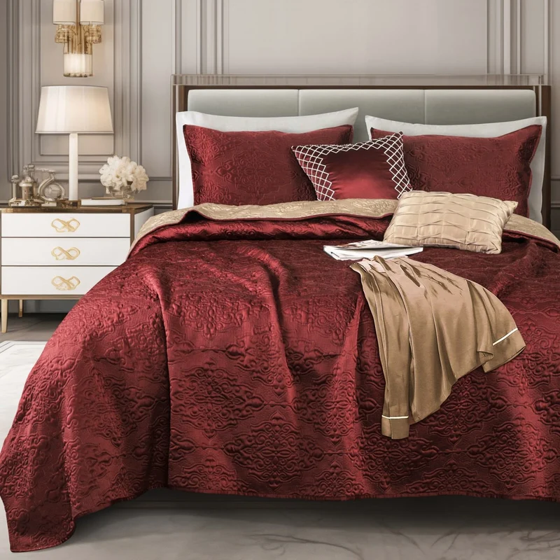 Wonderful® 5-Pc Satin Quilt Set | Cooling Silky Touch & Luxury Embroidery