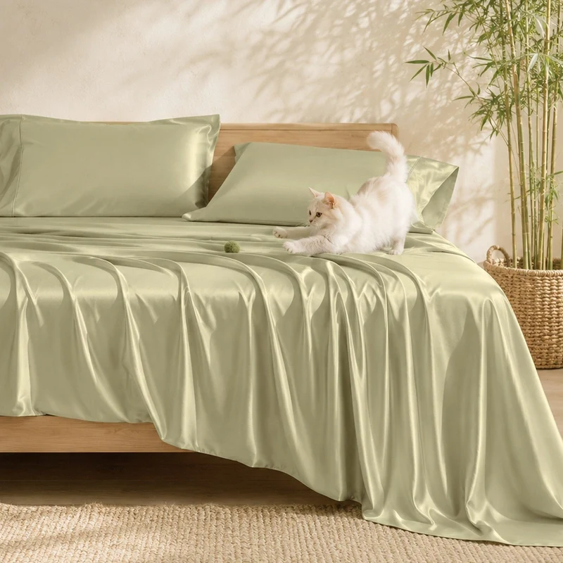 Wonderful Viscose-from-Bamboo Sheet Set — Silky Soft, Deep Pocket, 4-Piece