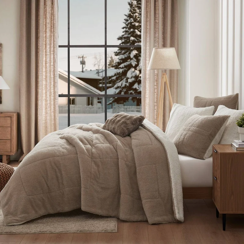 Wonderful Luxury Tufted Plush Reversible 3-Piece Comforter Set – Ultra-Soft All-Season Bedding