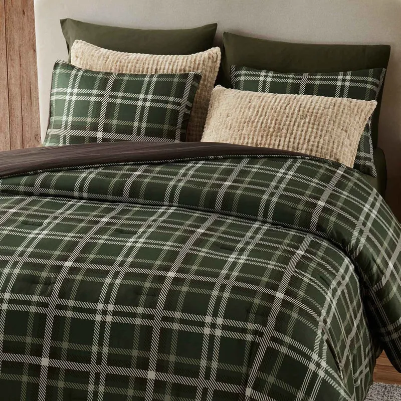 Wonderful Faux Wool Modern Plaid Comforter Set – 3-Piece Cozy & Stylish All-Season Bedding