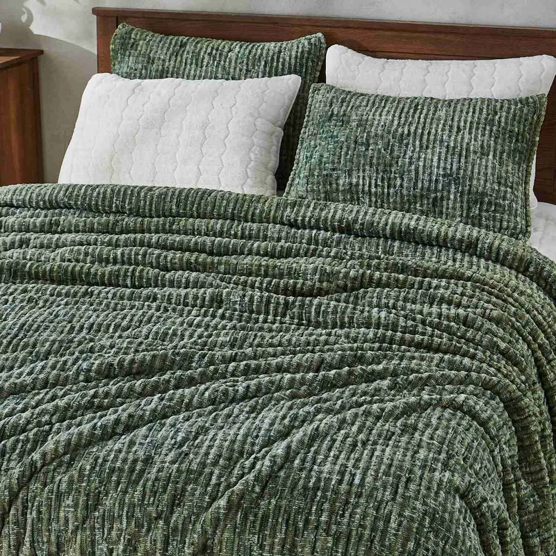 LynVan Ultra-Soft Printed Plush Velvet Quilt Set - Precision Quilting