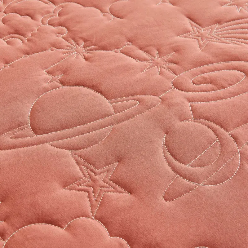 Wonderful Bedding Starry Sky Luxury Embroidered Teen Quilt Set for Teenagers