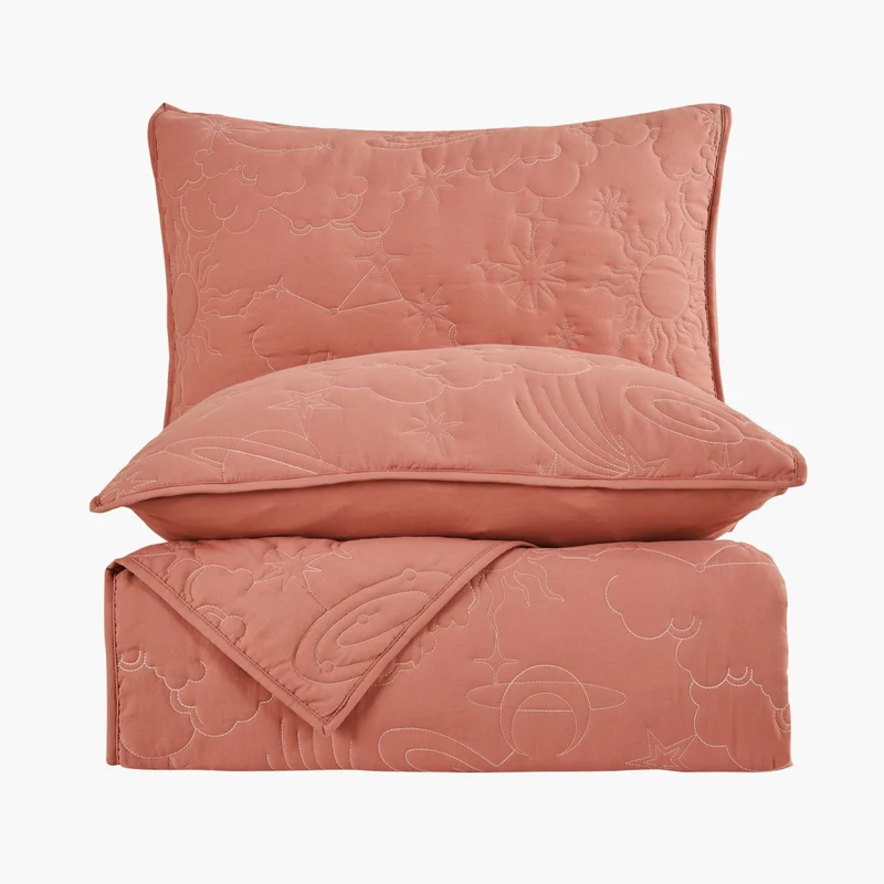 Wonderful Bedding Starry Sky Luxury Embroidered Teen Quilt Set for Teenagers