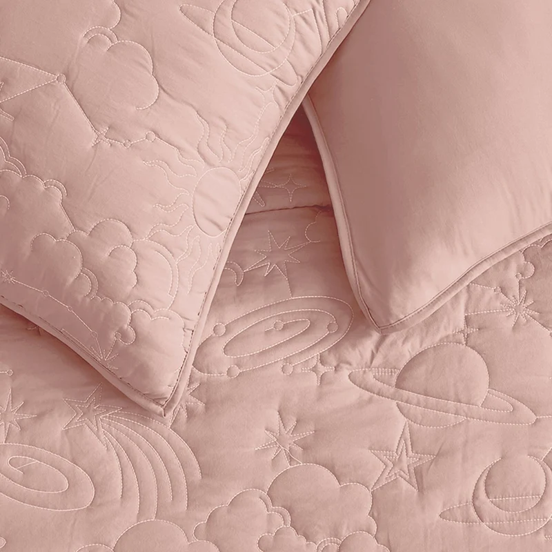 Wonderful Bedding Starry Sky Luxury Embroidered Teen Quilt Set for Teenagers