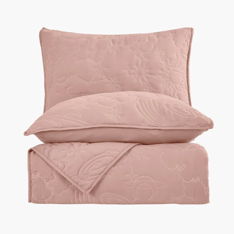 Wonderful Bedding Starry Sky Luxury Embroidered Teen Quilt Set for Teenagers
