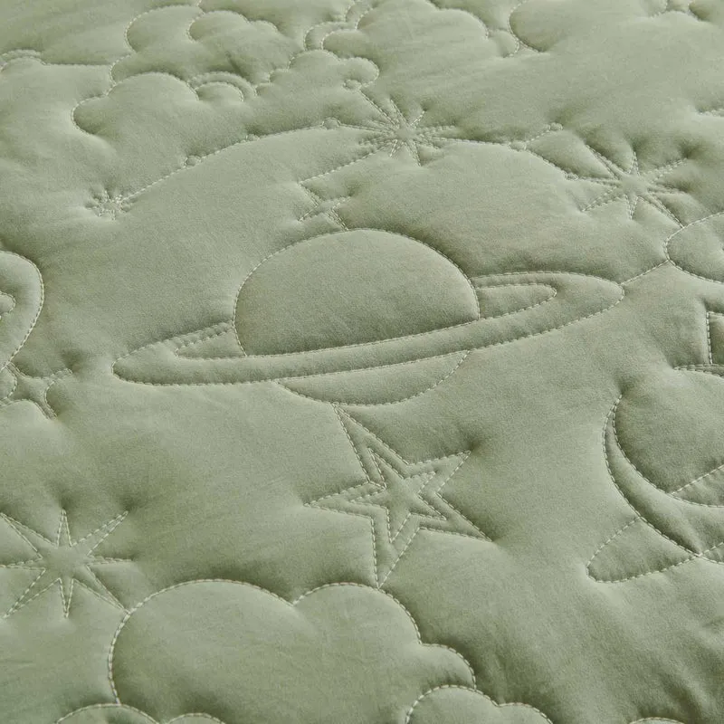 Wonderful Bedding Starry Sky Luxury Embroidered Teen Quilt Set for Teenagers