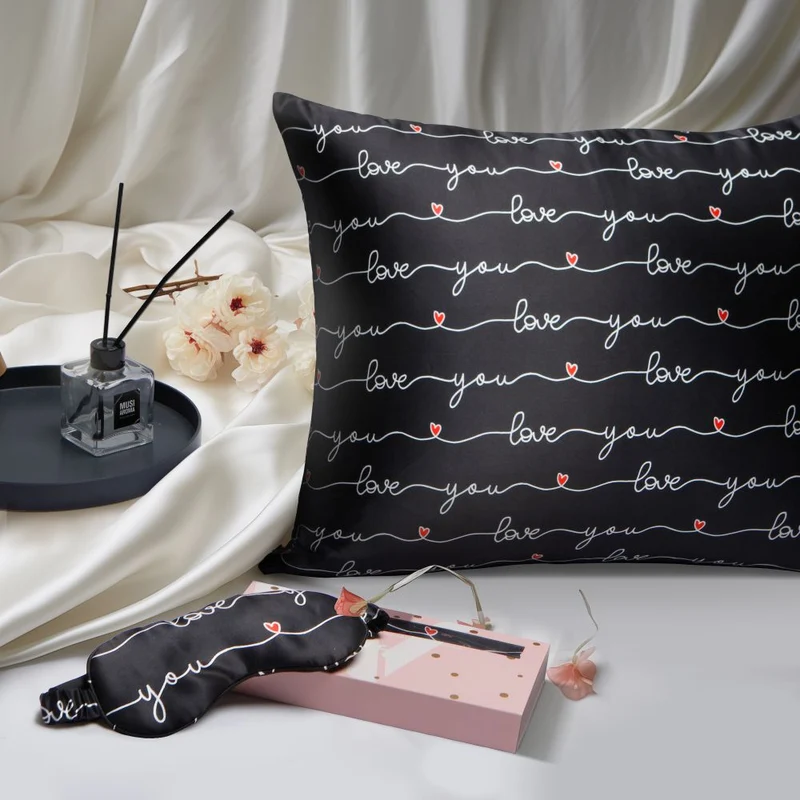Wonderful Valentine's Day Silk Pillowcase & Sleep Eye Mask Gift Set