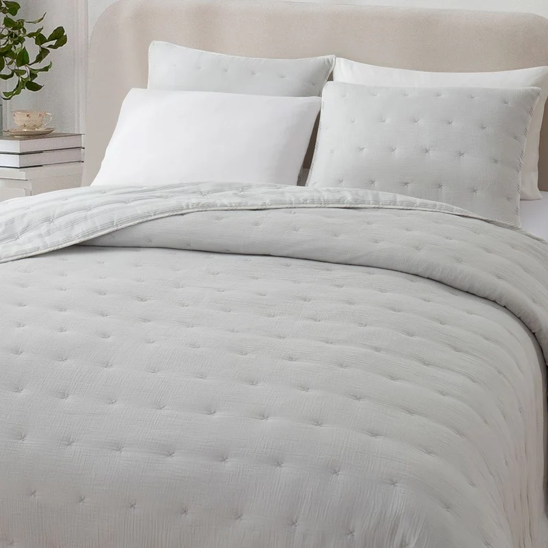Wonderful Bedding Dreamy Double-layer Voile Cotton 3-Piece Quilt Set