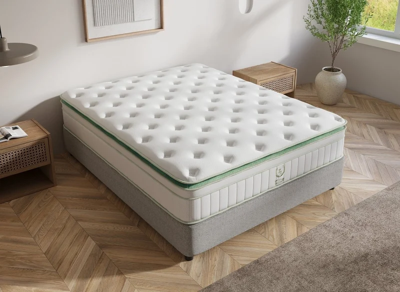 Matelas hybride ressorts ensachés 160 x 200 cm épaisseur 34 cm OSCAR