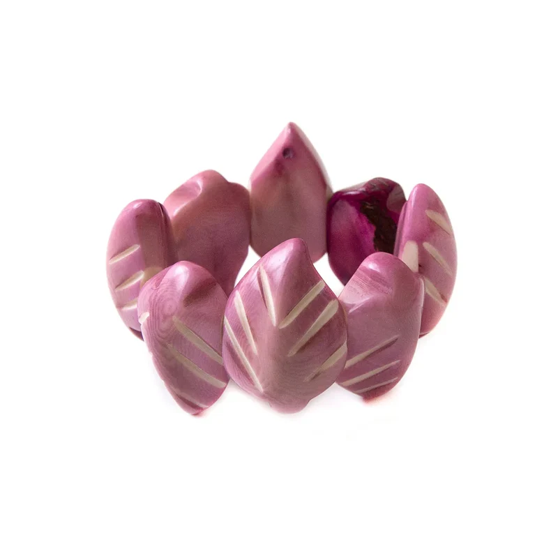 Bracelet Alyssa Noix de Tagua - Violet