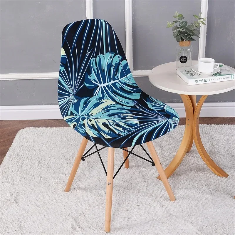 Housse chaise Scandinave Tropicale Bleu Marine