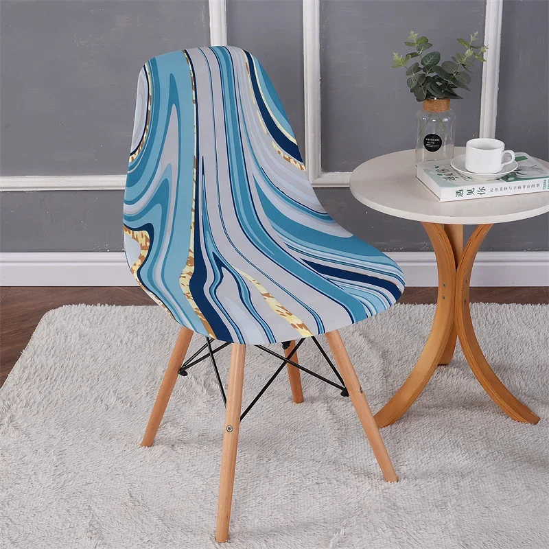 Housse chaise Scandinave Moderne Bleue