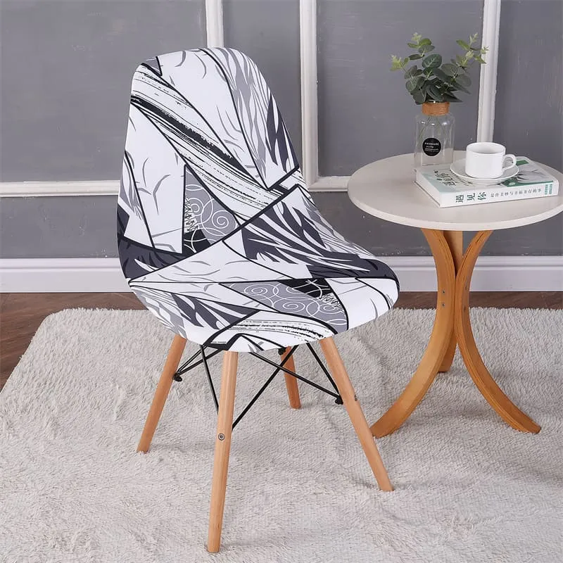 Housse chaise Scandinave Moderne Noir et Blanc