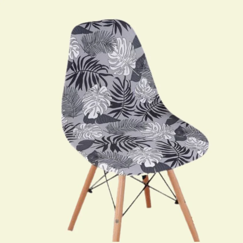 Housse chaise Scandinave Tropicale Grise