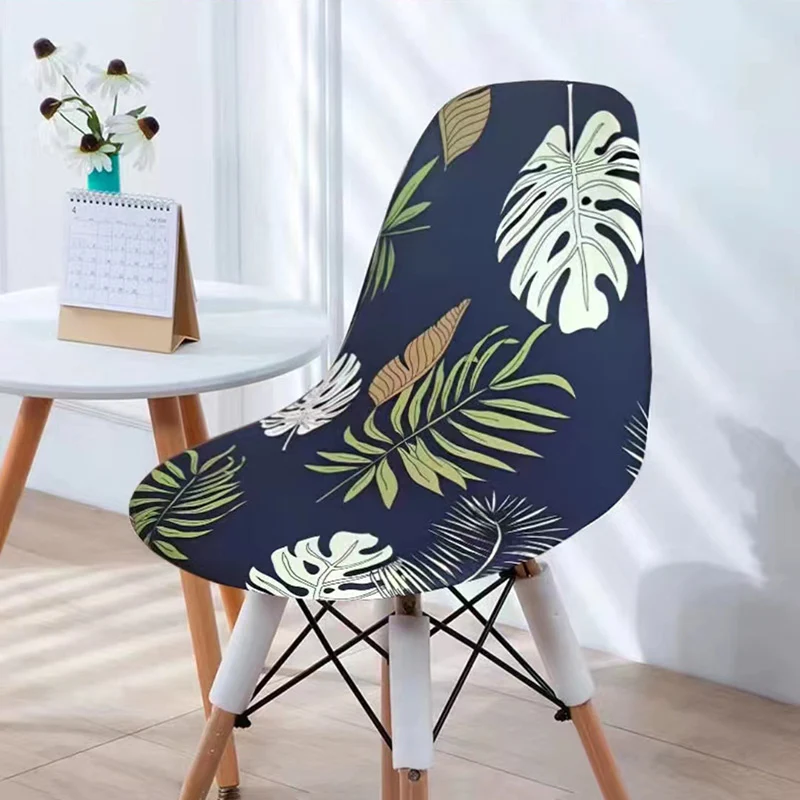 Housse chaise Scandinave Feuilles Tropicales