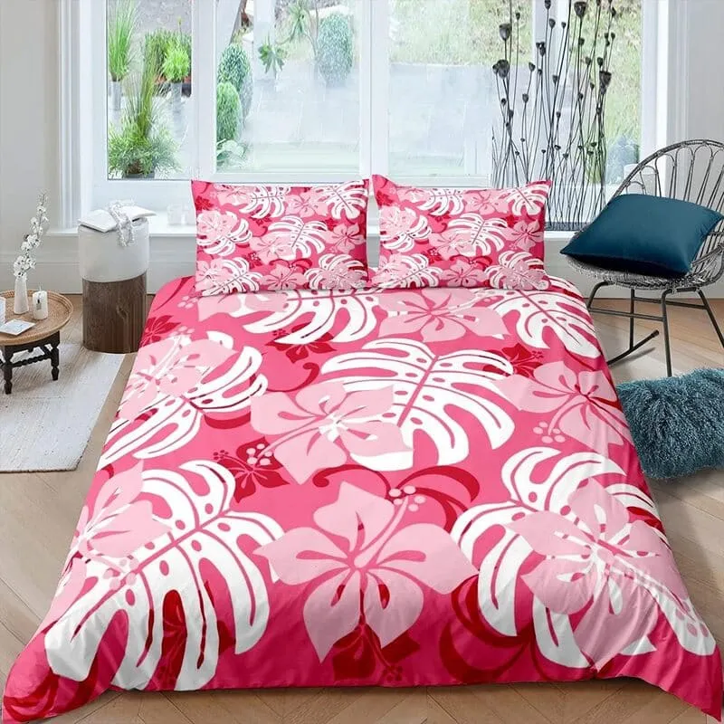 Housse de Couette Tropicale Rose