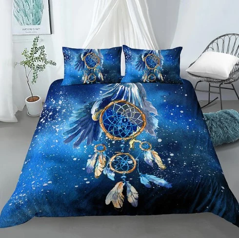 Housse de Couette Attrape Rêve Bleu