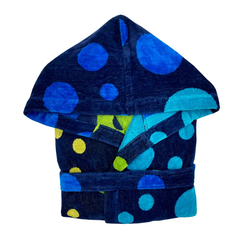 Accappatoio con Cappuccio pois Moderno in Spugna 380 gr/mq