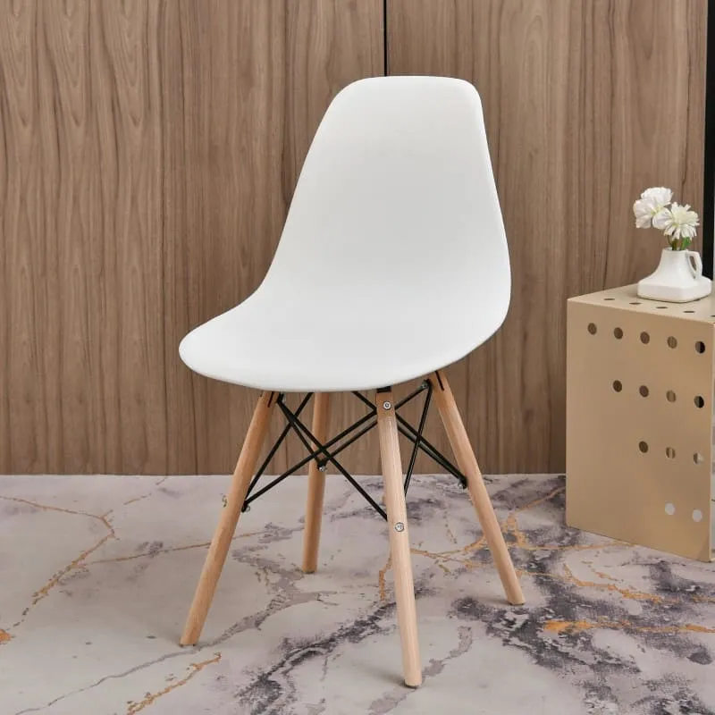 Housse chaise Scandinave Velours Blanc