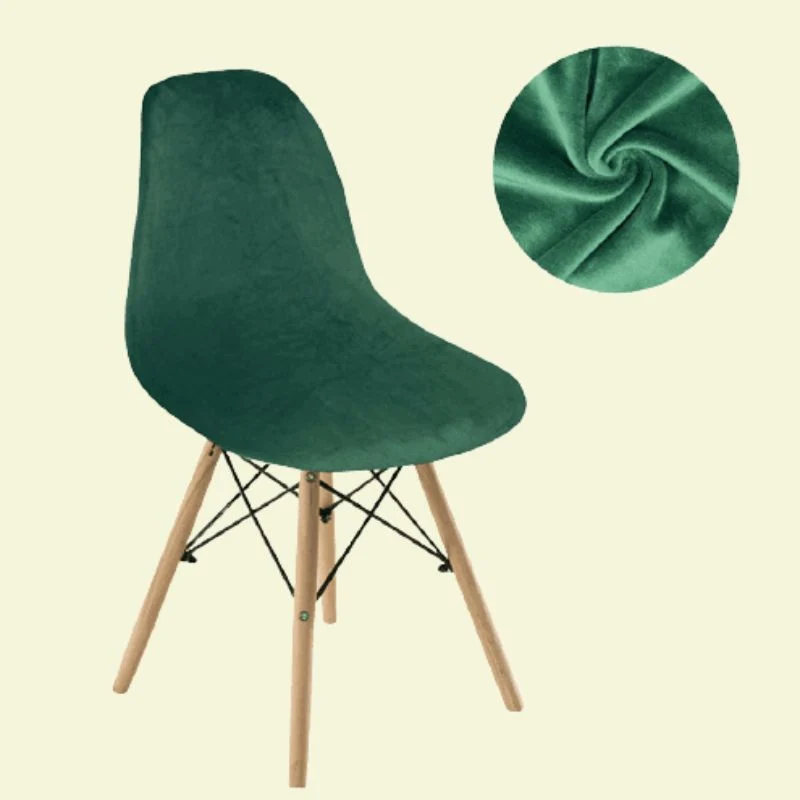 Housse chaise Scandinave Velours Vert