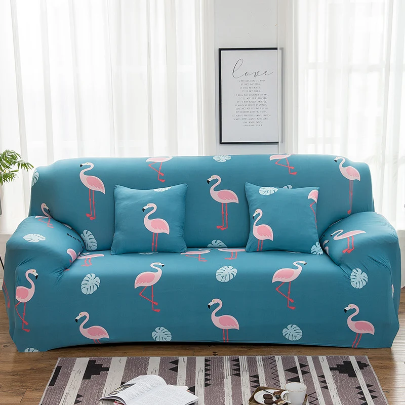Housse de Canapé Extensible Flamant Rose