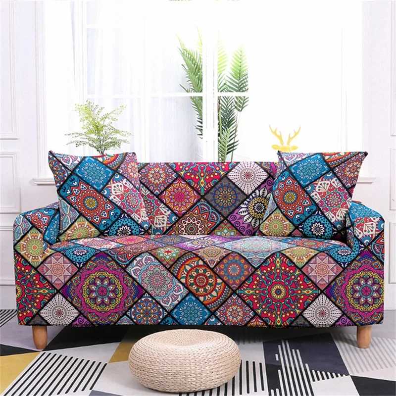 Housse de Canapé Extensible Design Bohème