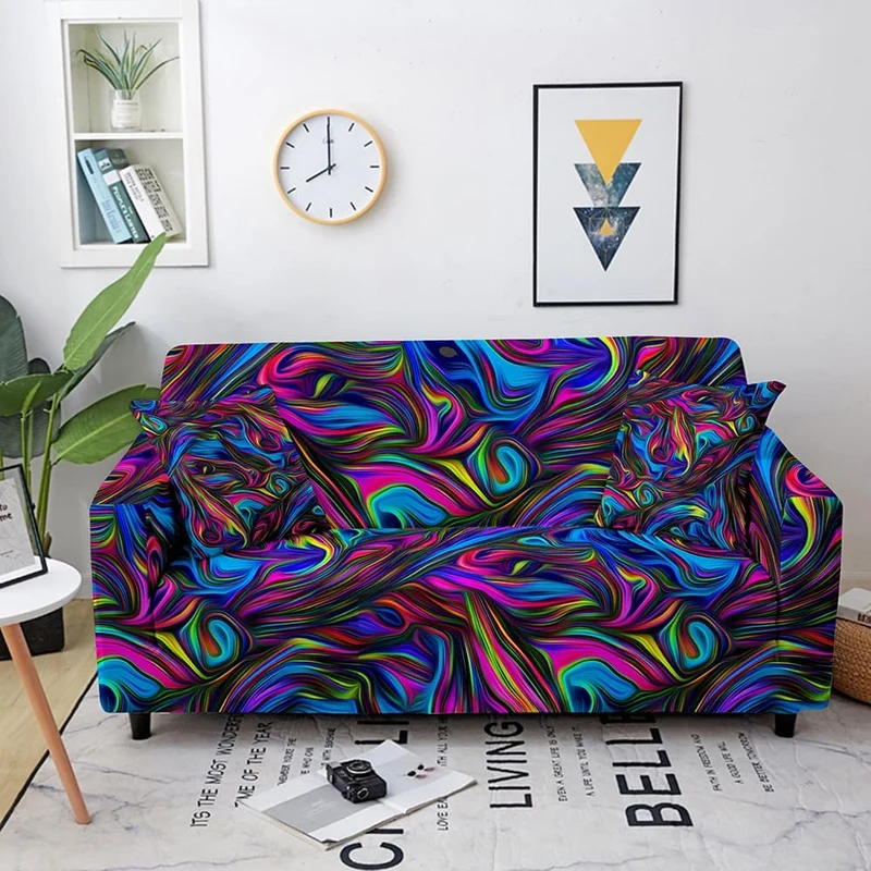 Housse de Canapé Extensible Originale Multicolore