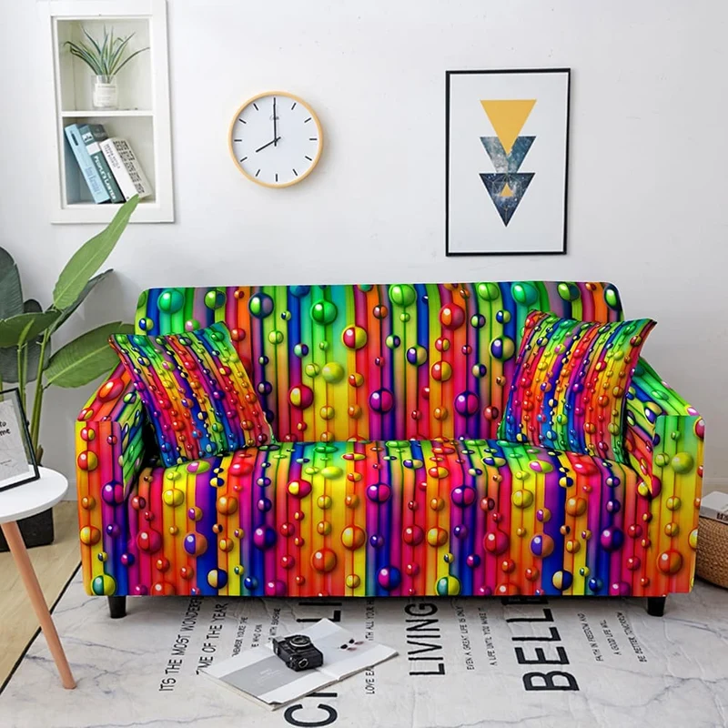 Housse de Canapé Extensible Multicolore