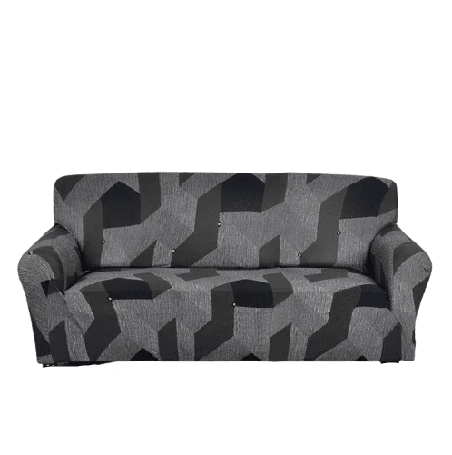 Housse de Canapé Extensible Moderne Noir