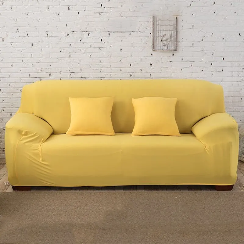 Housse de Canapé Extensible Jaune