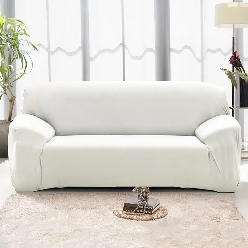 Housse de Canapé Extensible Blanche