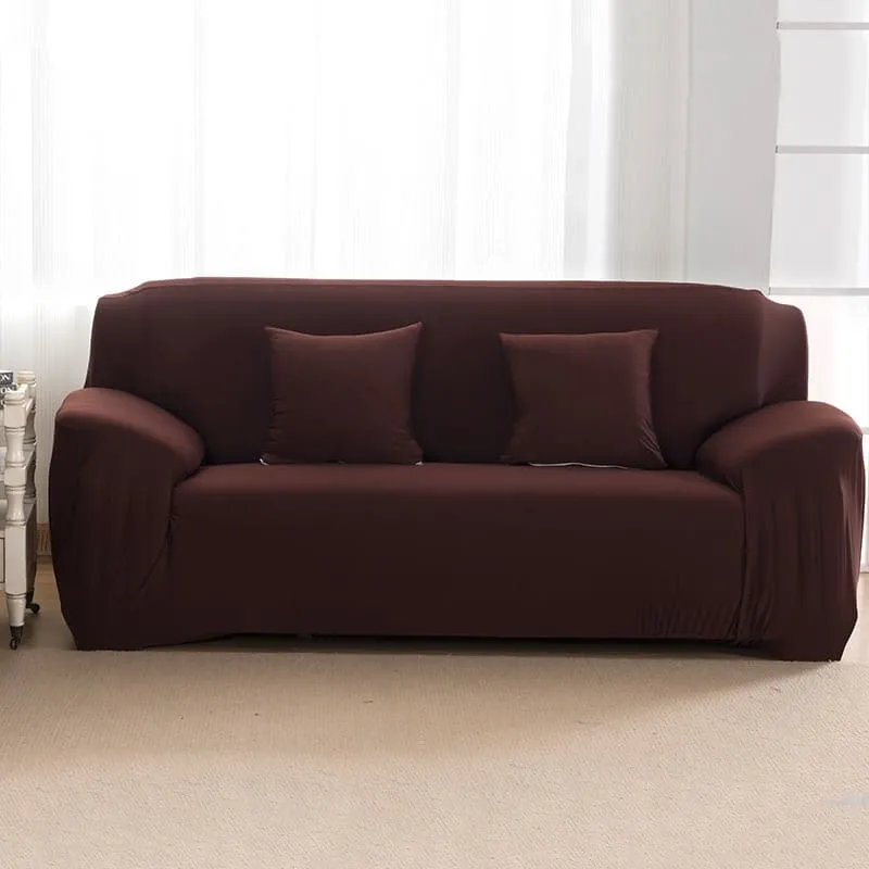 Housse de Canapé Extensible Marron