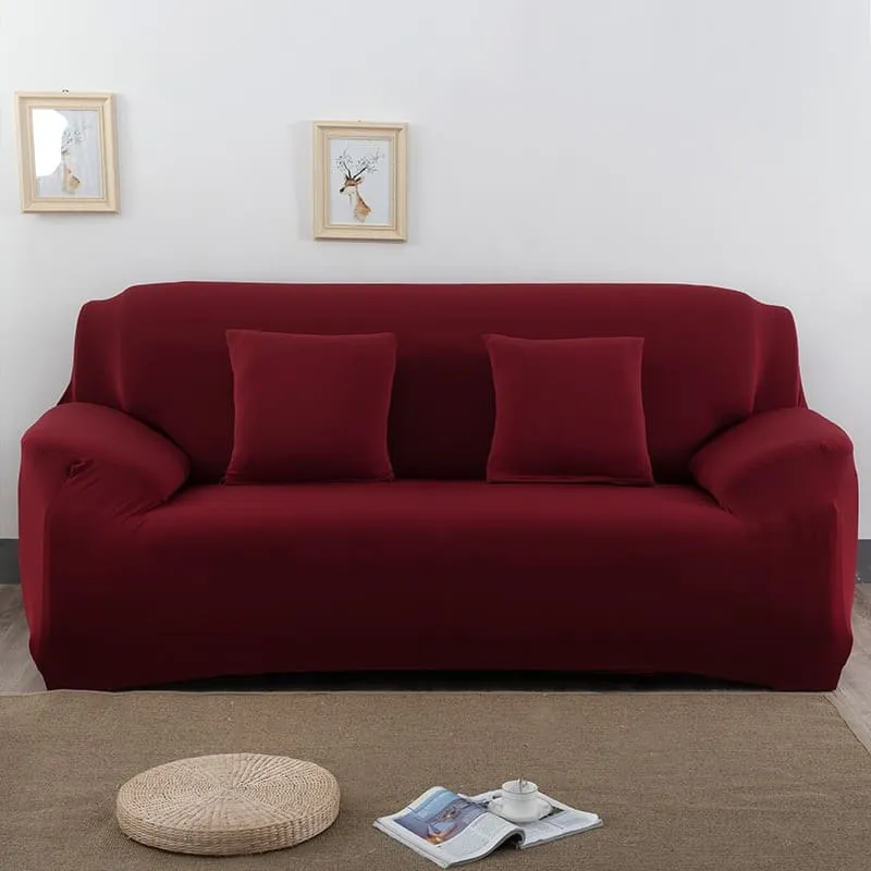 Housse de Canapé Extensible Bordeaux