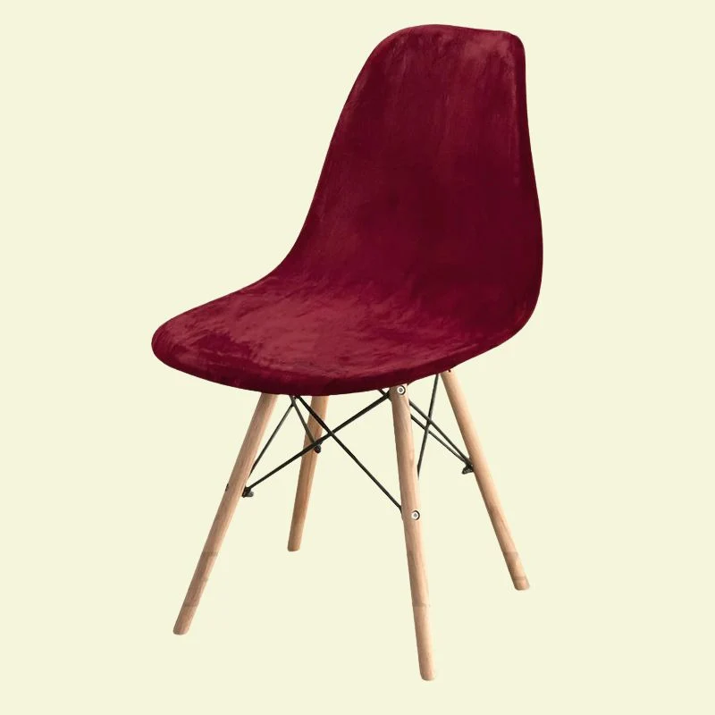 Housse chaise Scandinave Velours Bordeaux