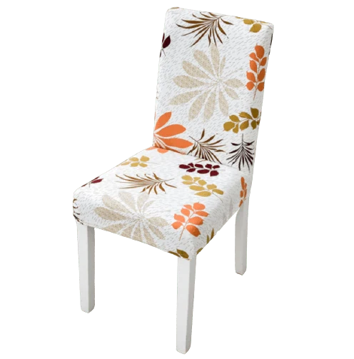 Housse de chaise Fleurie Orange