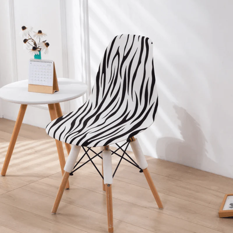 Housse chaise Scandinave Zèbre