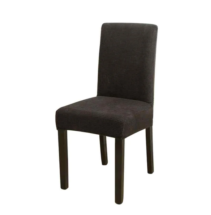 Housse de chaise Marron foncé Extensible