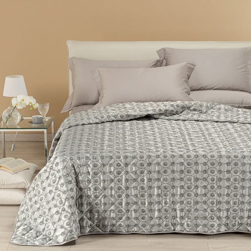 Copriletto Primaverile collins in Raso Jacquard 80 gr/mq